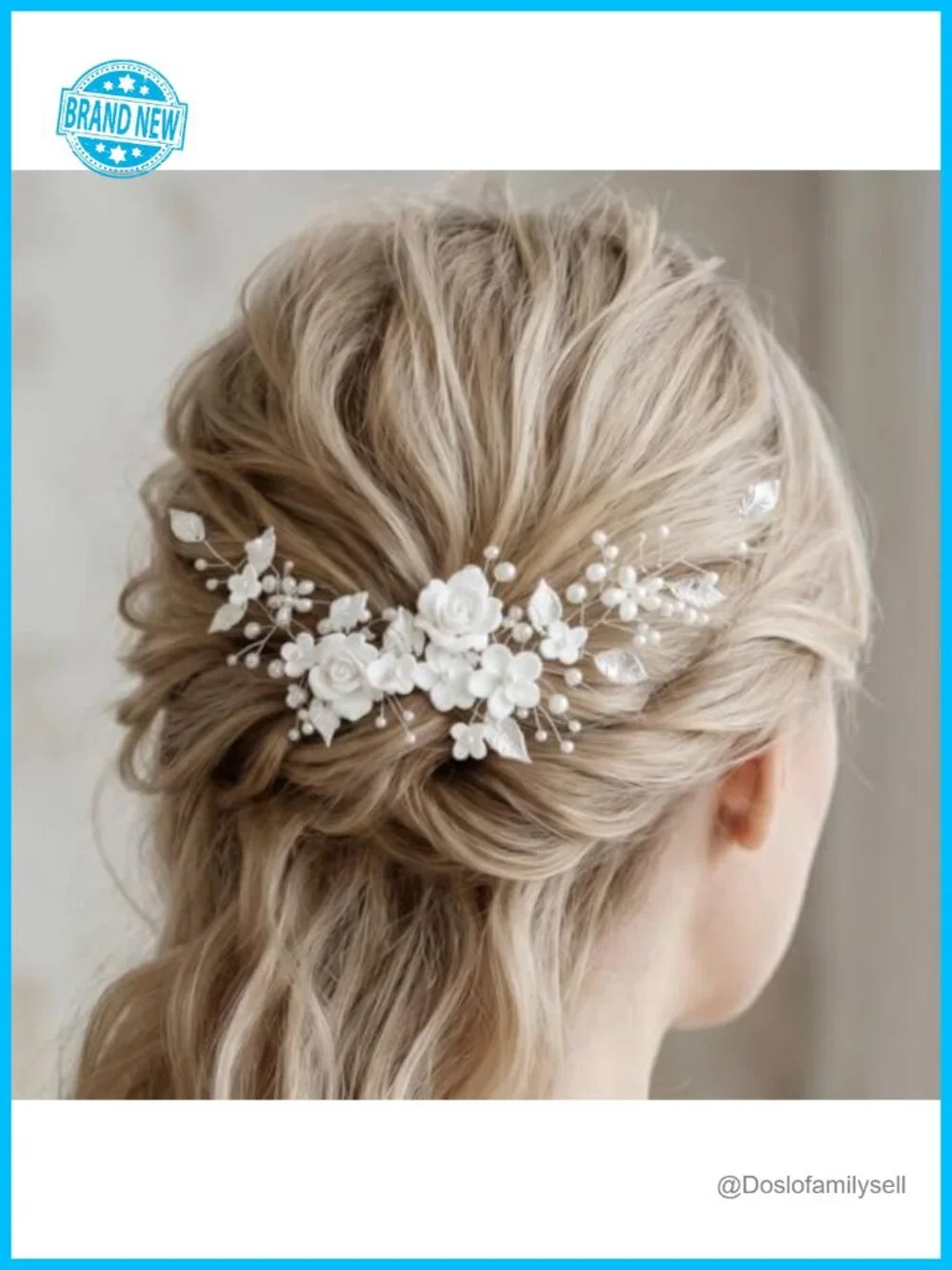 Wedding Hair Vine Headpiece with Crystal Rhinestone Leaf Design